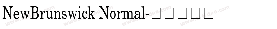 NewBrunswick Normal字体转换